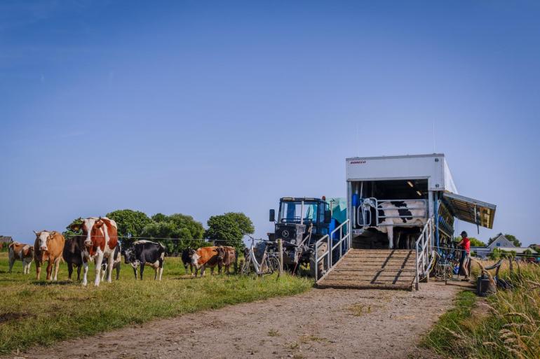 Melkveehouders Dirk en Isabella Gravesteyn melken jaarrond met de mobiele melkwagen
