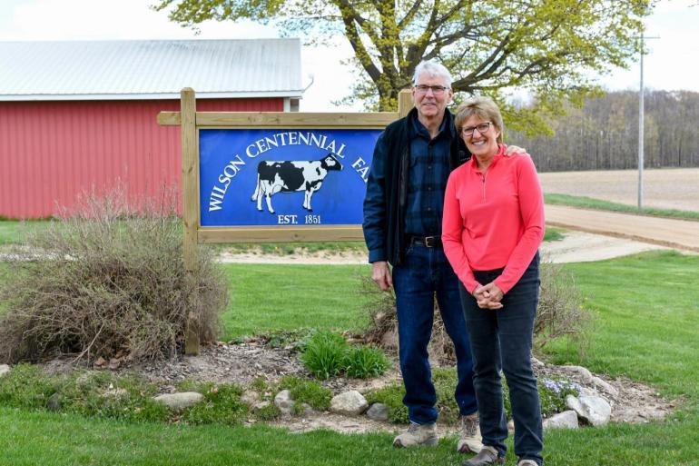 Brent en Susan Wilson ervaren dat overheden in de VS niet goed samenwerken bij vogelgriepbestrijding (foto Michigan Milkproducers Association)