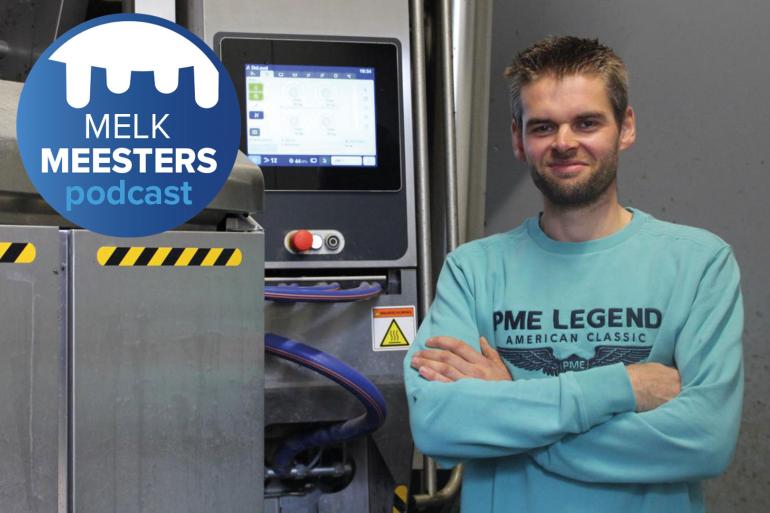 Kasper van Beek zetten zijn robot niet op de plaats van de oude melkput, maar buitenpandig om ruimte te winnen