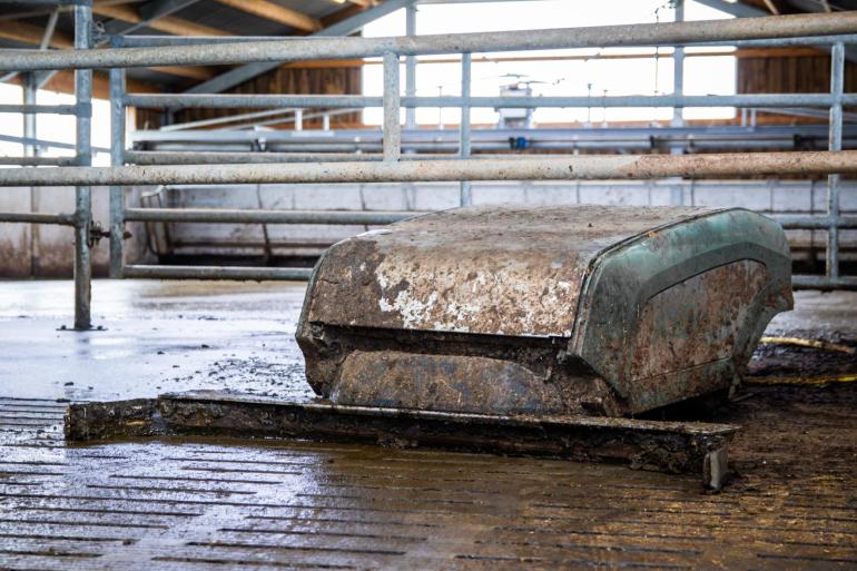 De aanschaf van een mestrobot is een van de weinige maatregelen die voldoet aan de eis van de Vlaamse overheid om de ammoniakemissie met vijf procent te verminderen