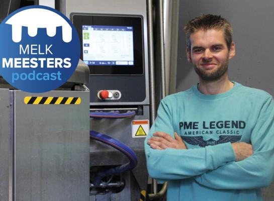 Kasper van Beek zetten zijn robot niet op de plaats van de oude melkput, maar buitenpandig om ruimte te winnen