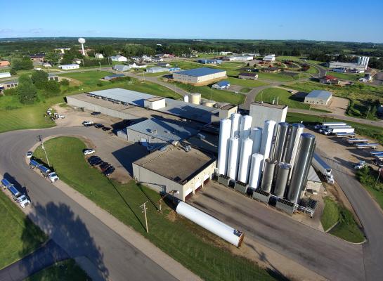 De productielocatie in Darlington van Wisconsin Whey Protein (foto FrieslandCampina)