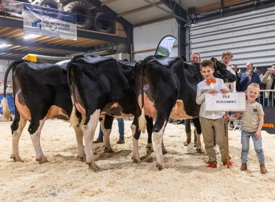 De familie Schimmel zette de beste bedrijfsgroep neer (foto: Cilia Hoekman)