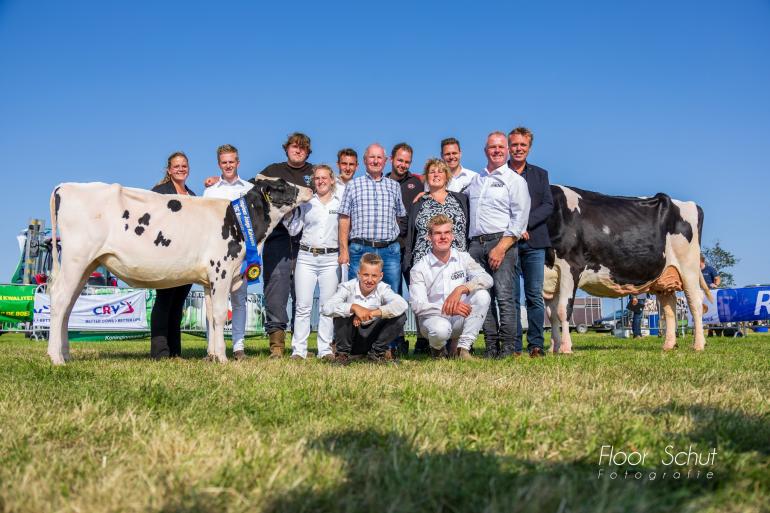 De familie Groot won zowel bij de melkkoeien als bij het jongvee de titel Miss Beemster (foto: Floor Schut)