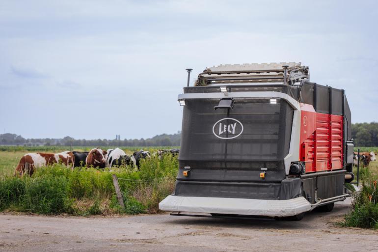 De Exos neemt per ronde 200 kg droge stof aan vers gras mee
