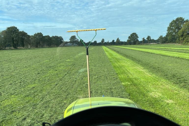 Afgelopen week is er volop gras ingekuild (foto: Gerard Pegge)