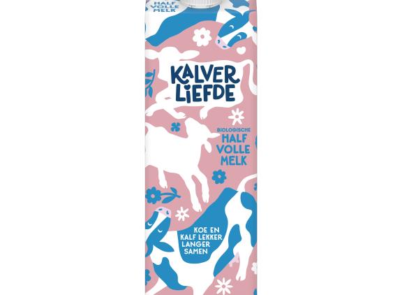 Volle en halfvolle melk van het merk ‘Kalverliefde’ is vanaf 1 oktober te koop bij 288 filialen van Albert Heijn