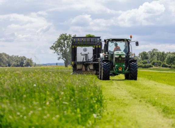 Bij een totaalgift van 70 kg stikstof (uit drijfmest en kunstmest) per hectare was de productie van klaver- en kruidenrijk grasland hetzelfde als van regulier grasland met een bemesting van 300 kg stikstof per hectare