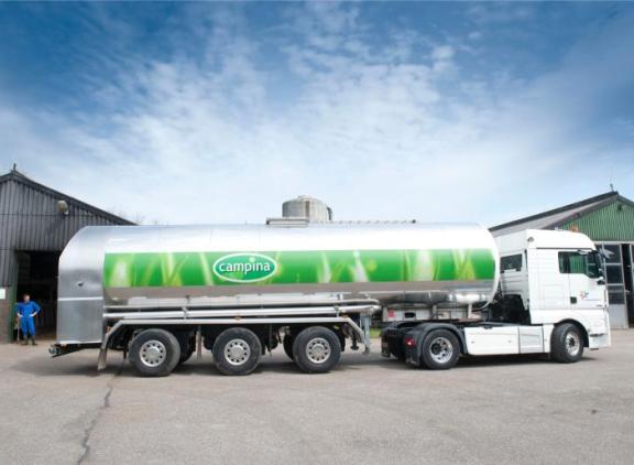 De melk die in april door FrieslandCampina wordt opgehaald, levert een garantieprijs van 55,25 euro op