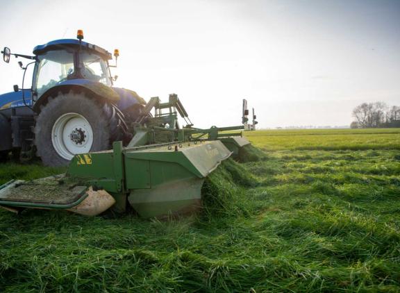 Bij de omweiders en stripgrazers kan de maaimachine uit het vet